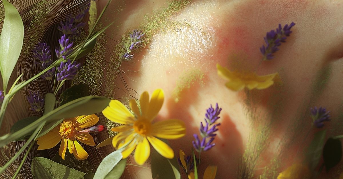 Rosacea rehberi için doğal içerikli featured image, bitkisel bakım temalı.