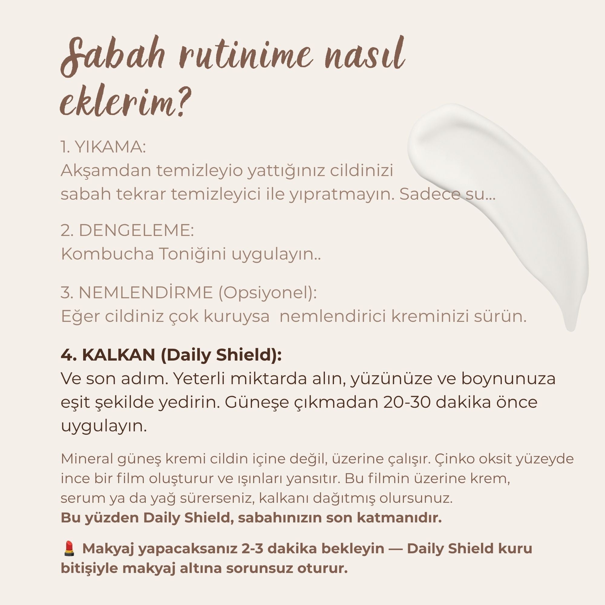 Sabah bakım rutini — Daily Shield son katman