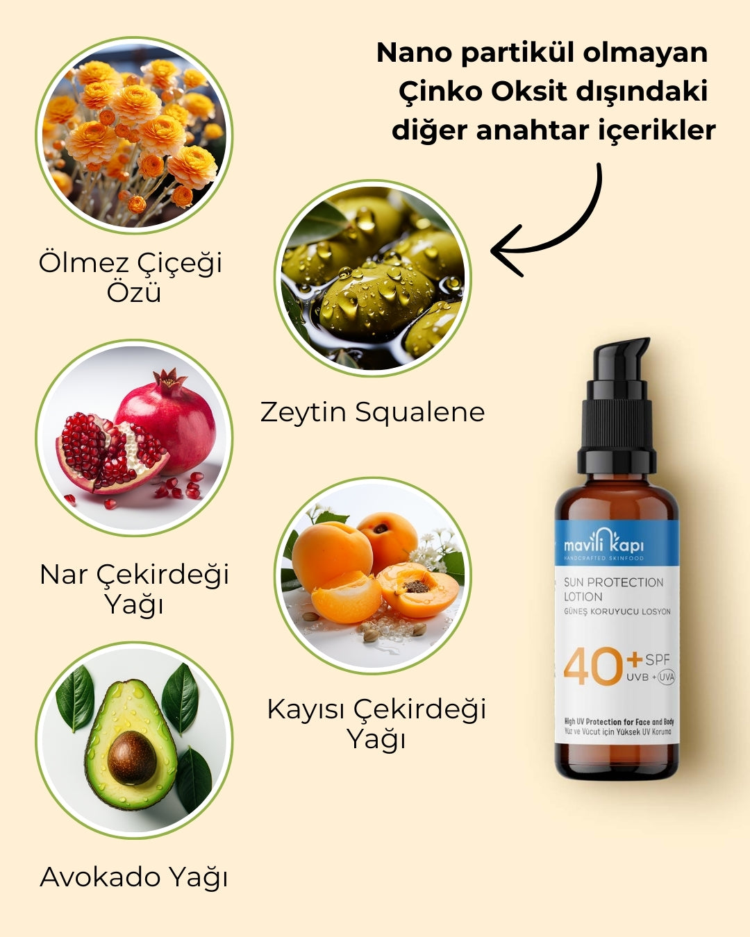GÜNEŞ KORUYUCU LOSYON 40+SPF Doğal İçeriklerle Güçlü Koruma