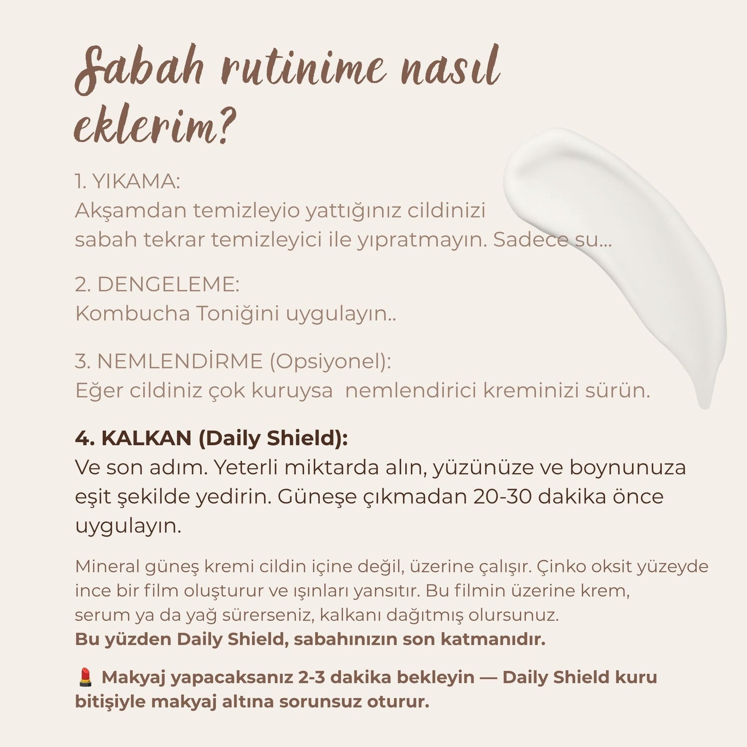 Sabah bakım rutini — Daily Shield son katman