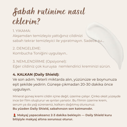 Sabah bakım rutini — Daily Shield son katman