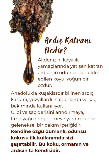 Ardıç Katranı Sabunu | Saç, Yüz ve Vücut İçin | Arındırır + Dengeler + Ferahlatır