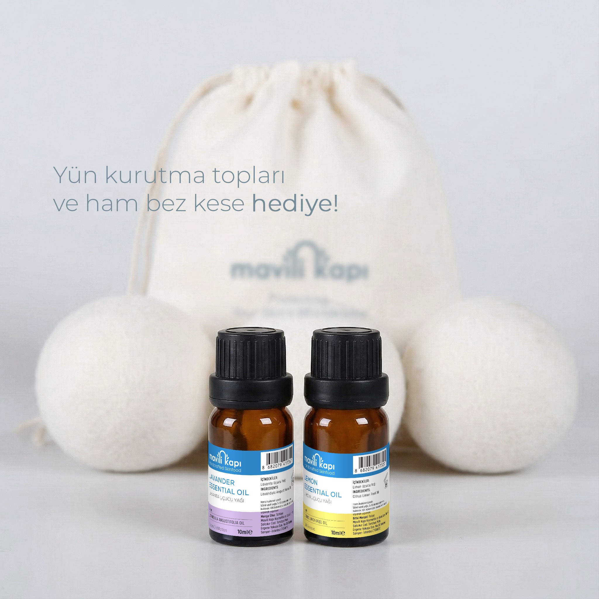 Doğal Çamaşır Kokulandırma Seti | +3 Yün Top ve Kese Hediyeli