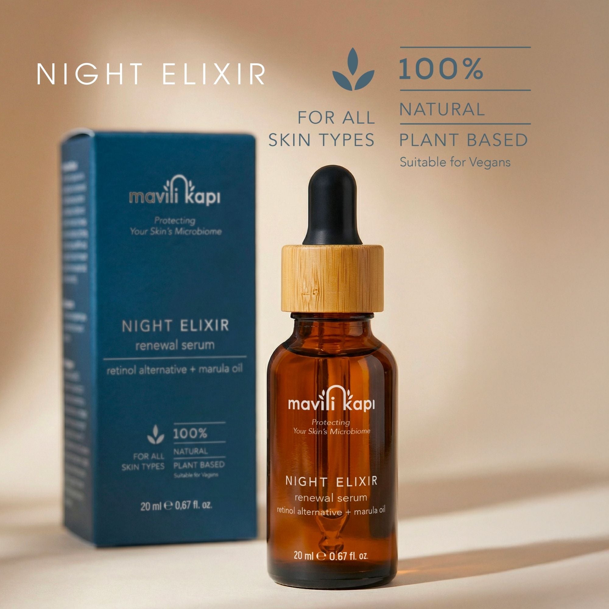 ÖN SİPARİŞ:  Night Elixir Yenileyici Gece Serumu | Doğal Retinol Alternatifi Bakuchiol