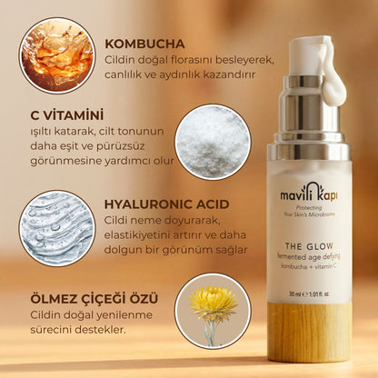 ÖN SİPARİŞ: THE GLOW Yoğun Yüz Bakım Kremi | Kombucha &amp; C Vitamini &amp; Hyaluronik Asit