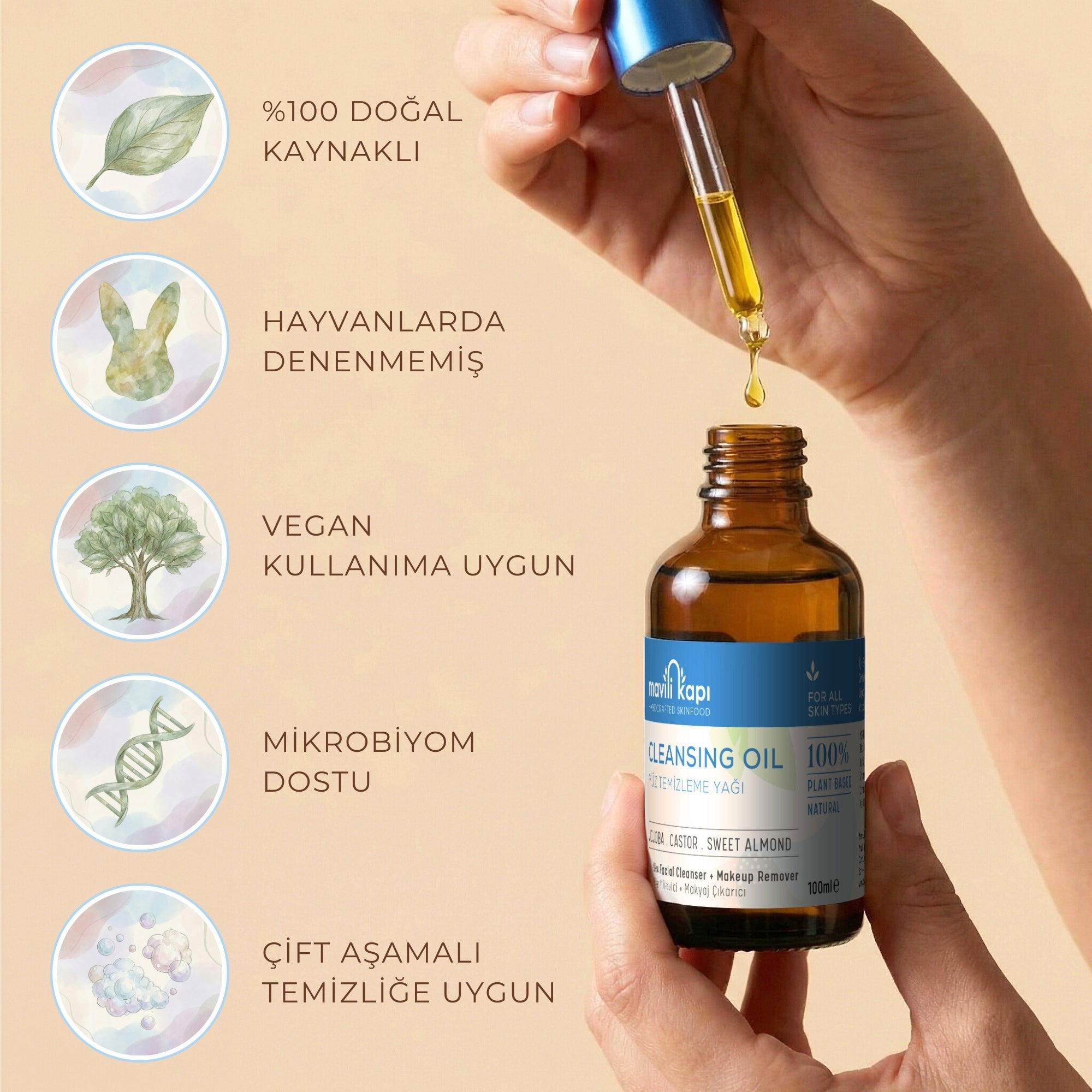 YÜZ TEMİZLEME YAĞI Yüzünüzü ve Makyajınızı Nazikçe Temizler Cildinize Özel Bakım Sunar