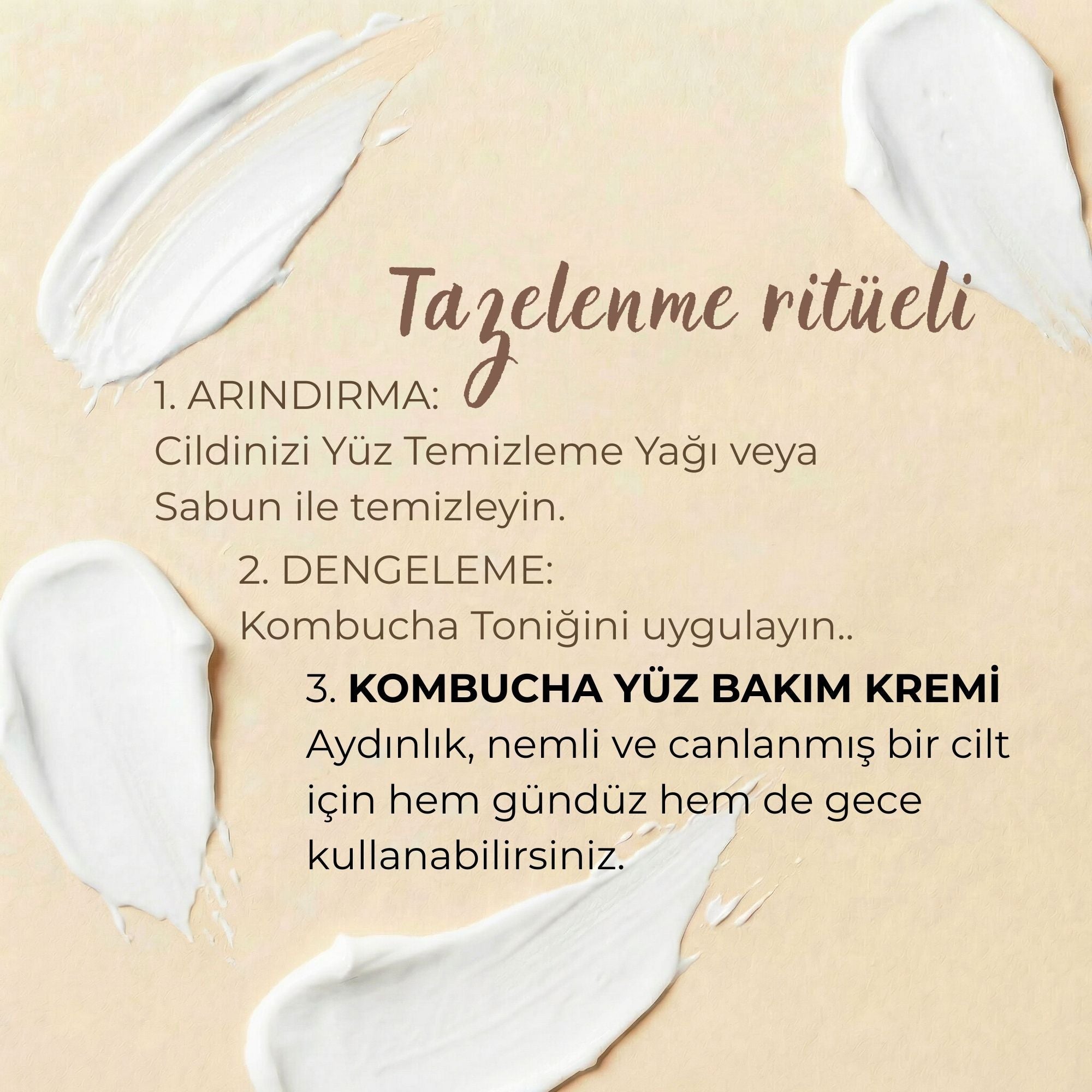Kombucha Yüz Bakım Kremi | Probiyotik & Bariyer Onarıcı - Mavili Kapı