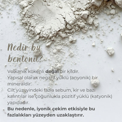 BENTONİT KİLLİ DOĞAL YÜZ MASKESİ | Derin Arınma | Mavili Kapı