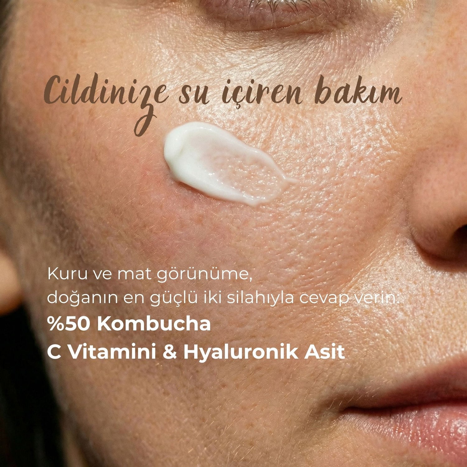 The Glow krem dokusu yakın çekim — yoğun nemlendirici formül