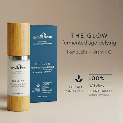 The Glow yüz kremi ambalaj detayı — doğal kozmetik