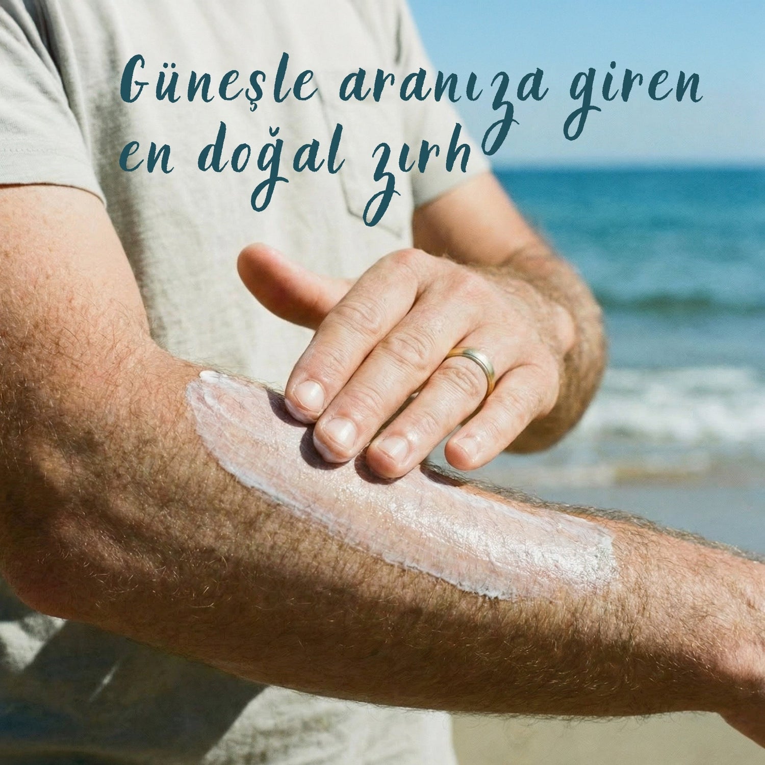 Doğal güneş koruyucu losyon dokusu — hafif ve şeffaf formül