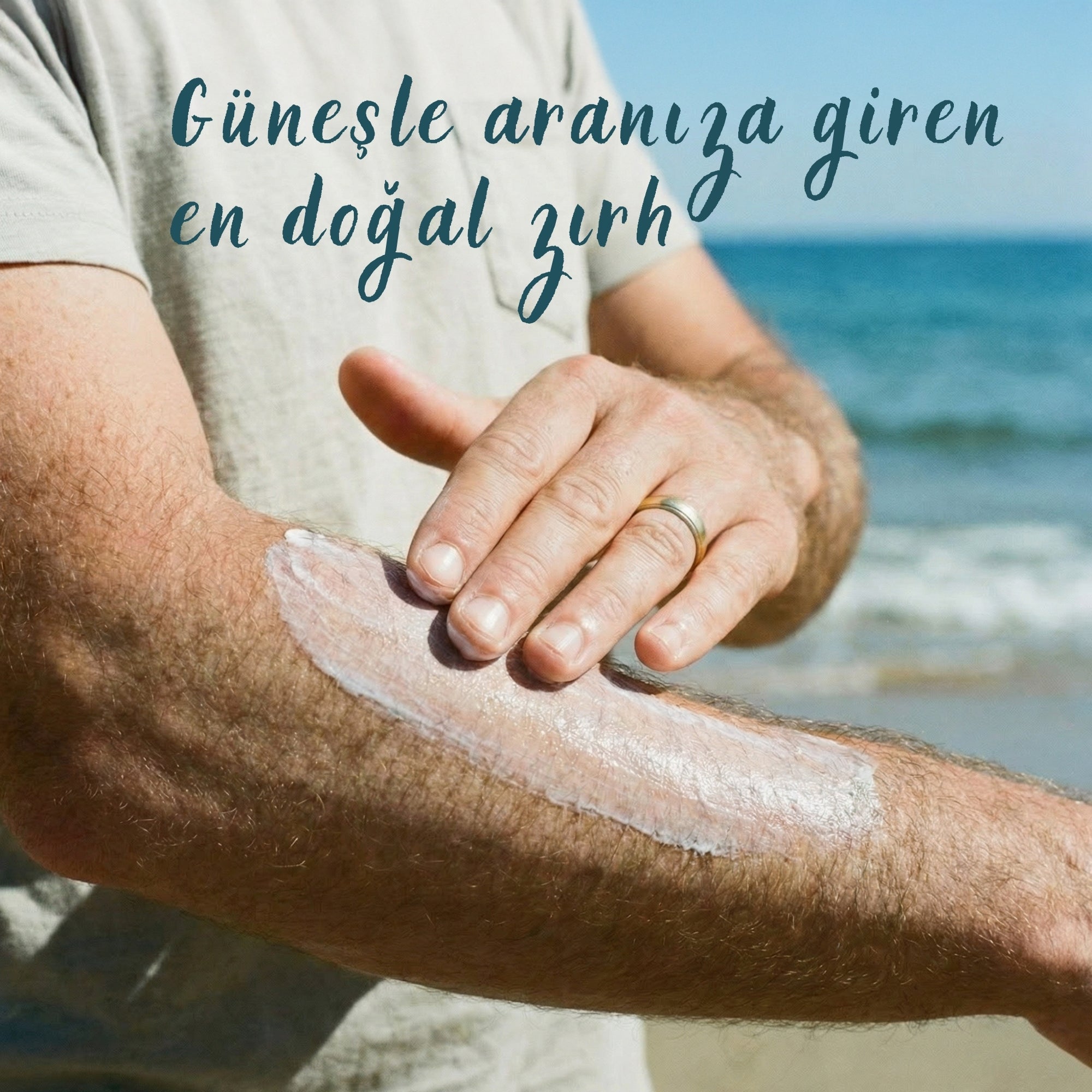 Doğal güneş koruyucu losyon dokusu — hafif ve şeffaf formül